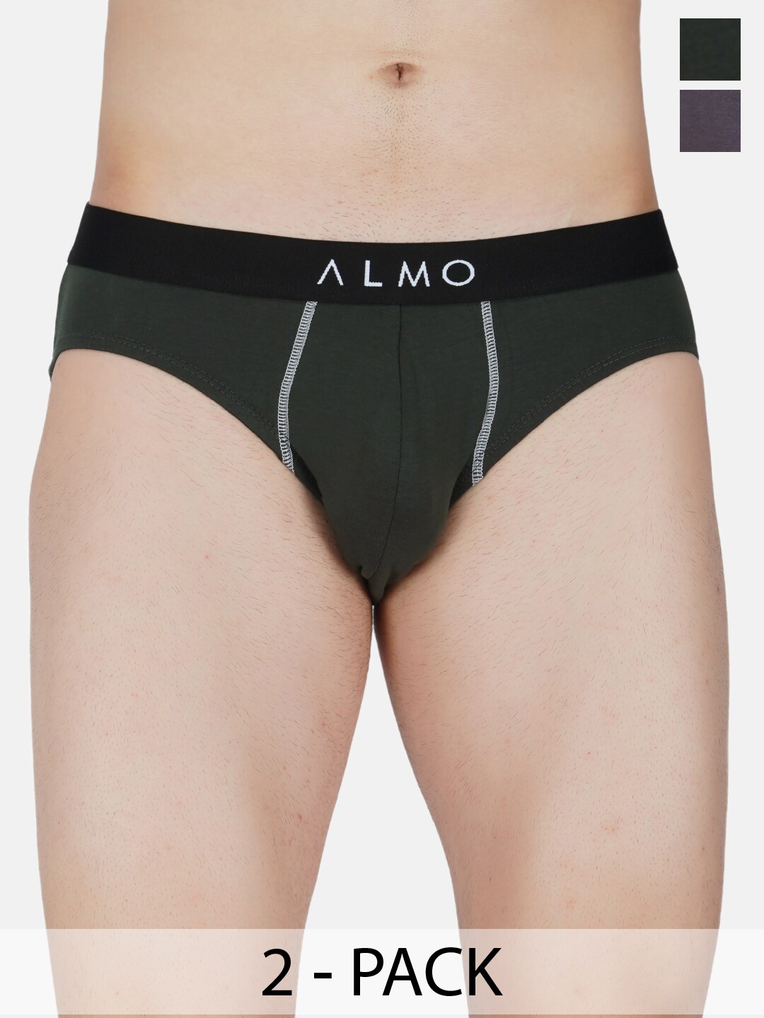 

Almo Wear Pack Of 2 Better Cotton Basic Briefs CE-B-GOL, Grey