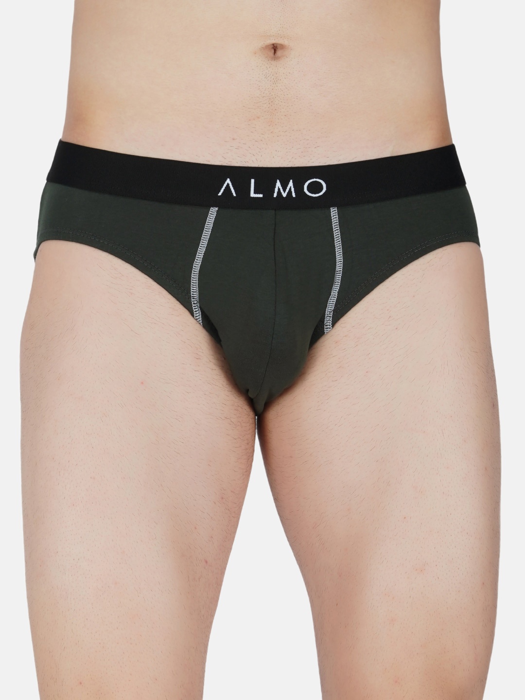 

Almo Wear Pack Of 2 Mid-Rise Basic Briefs CE-B-OLOL, Olive