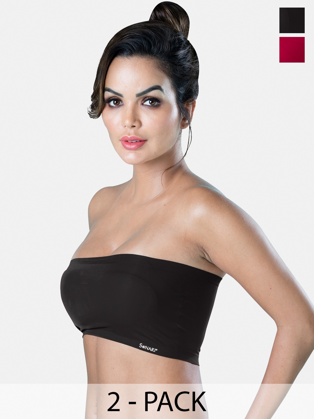 

Sonari Bandeau Bra Full Coverage, Black