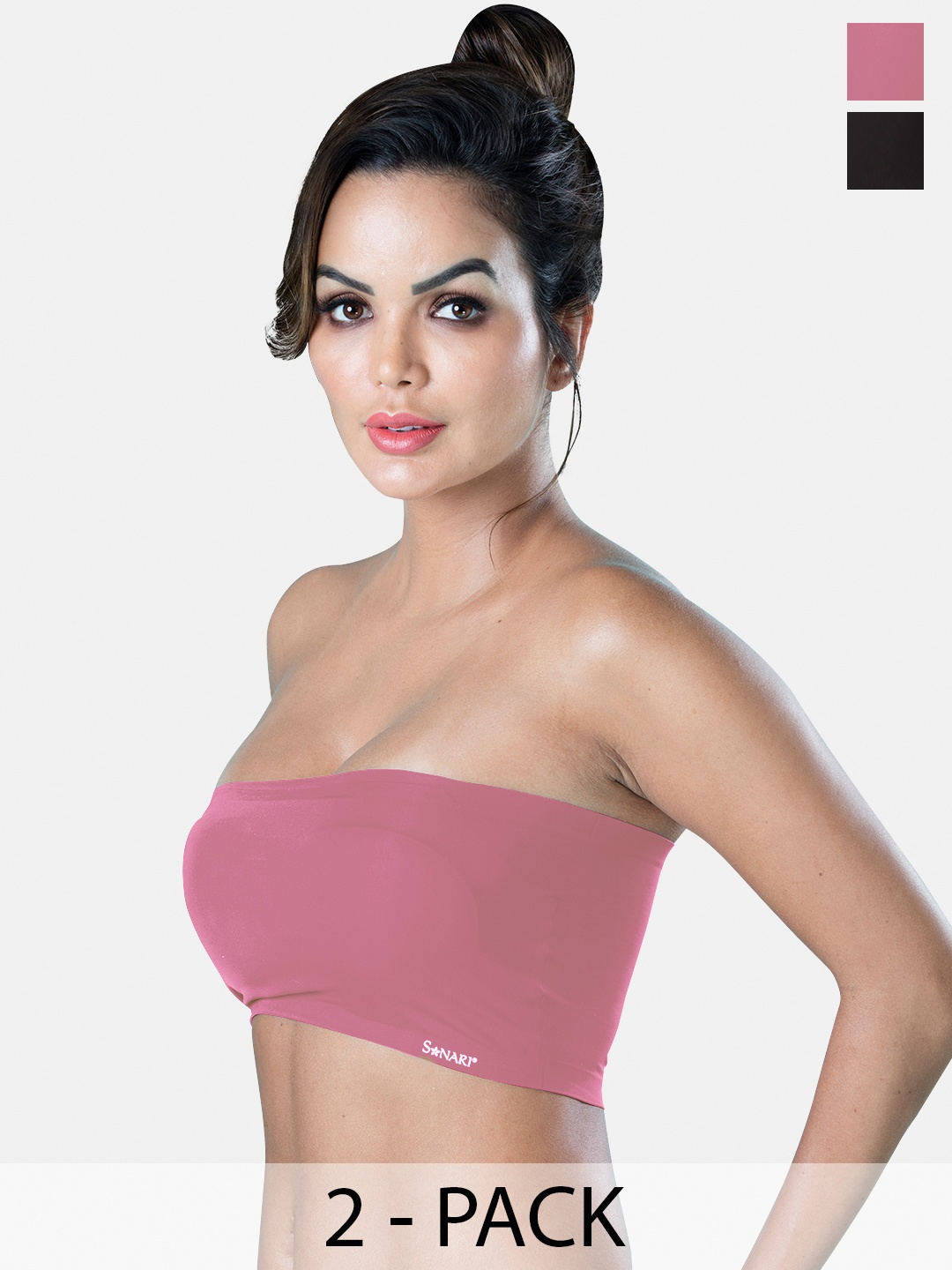 

Sonari Bandeau Bra Full Coverage, Black