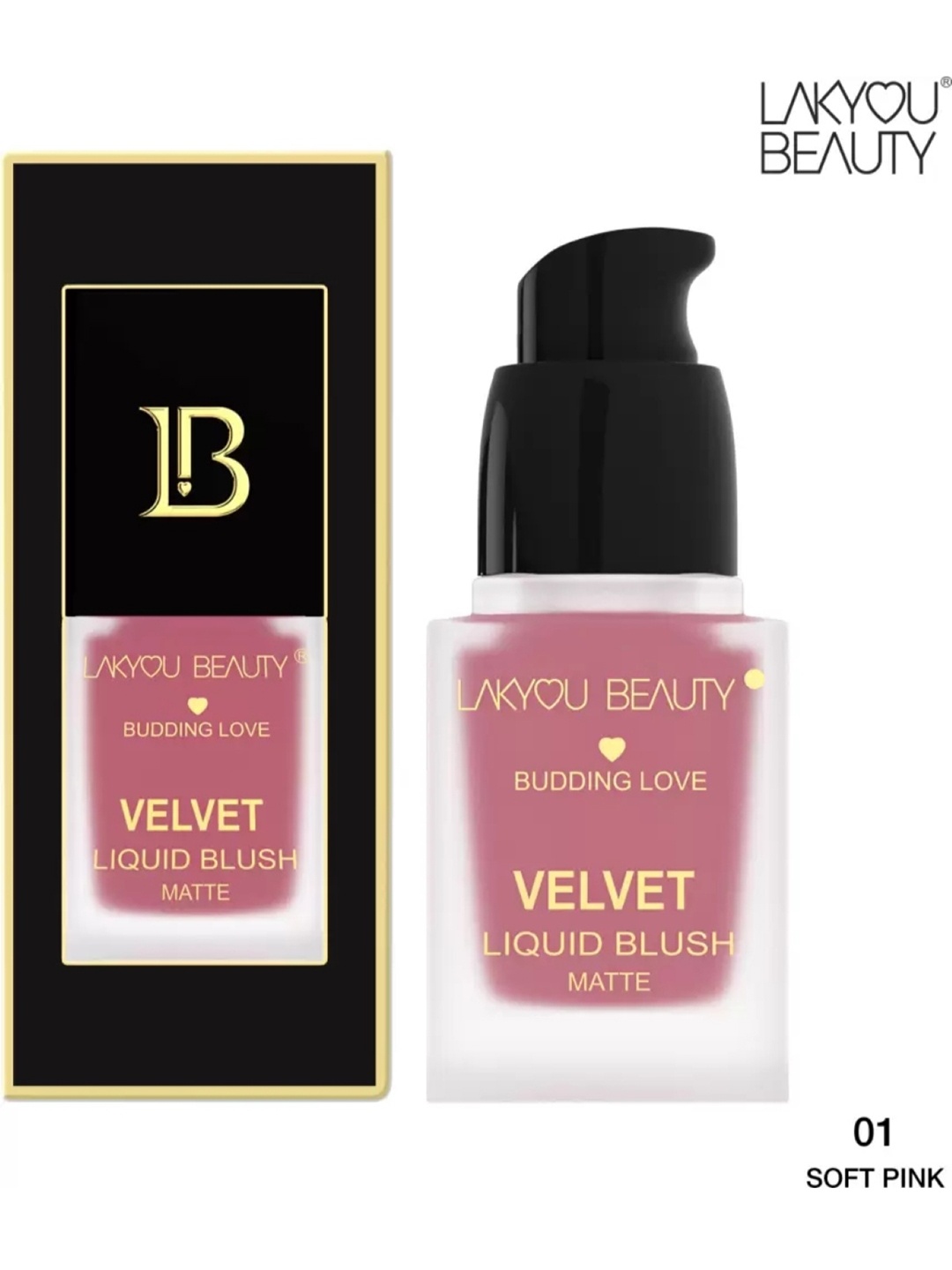 

LAKYOU BEAUTY Budding Love Velvet Matte Liquid Blush - 15ml - Soft Pink 01