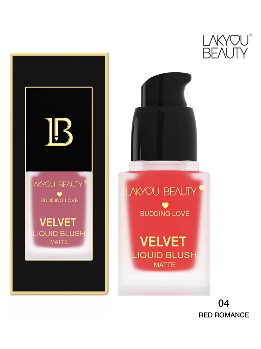 

LAKYOU BEAUTY Budding Love Velvet Matte Liquid Blush 15 ml - Red Romance 04