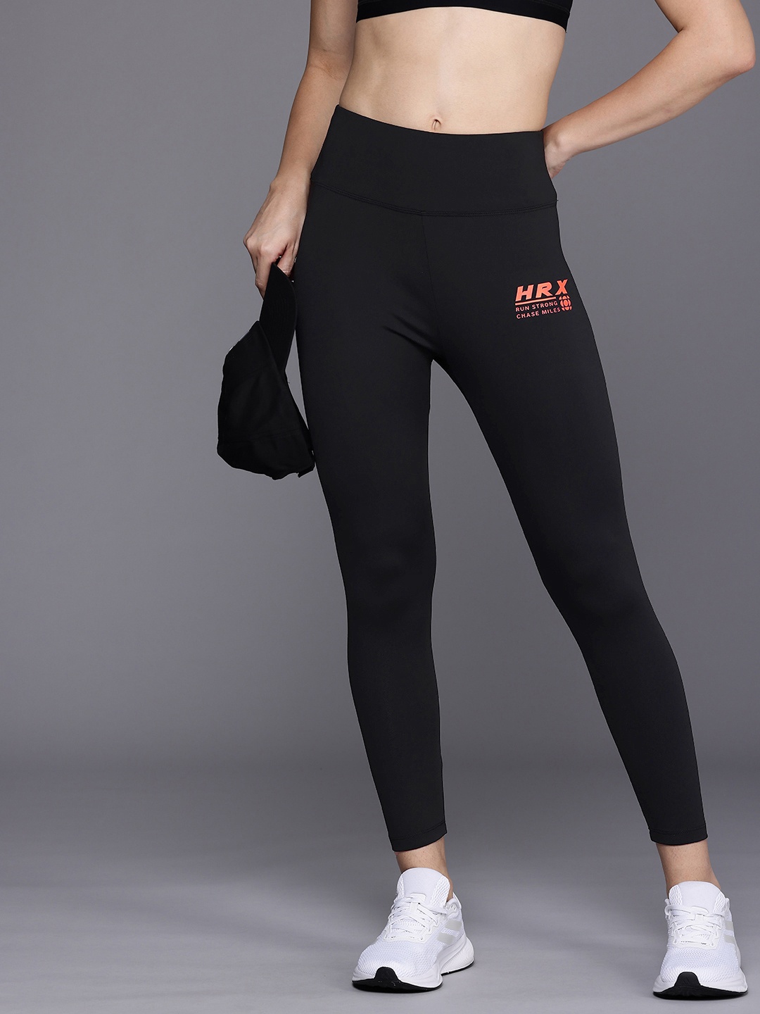 

HRX by Hrithik Roshan Women Togetherfaster Antimicrobial & Rapid Dry Running Tights, Black