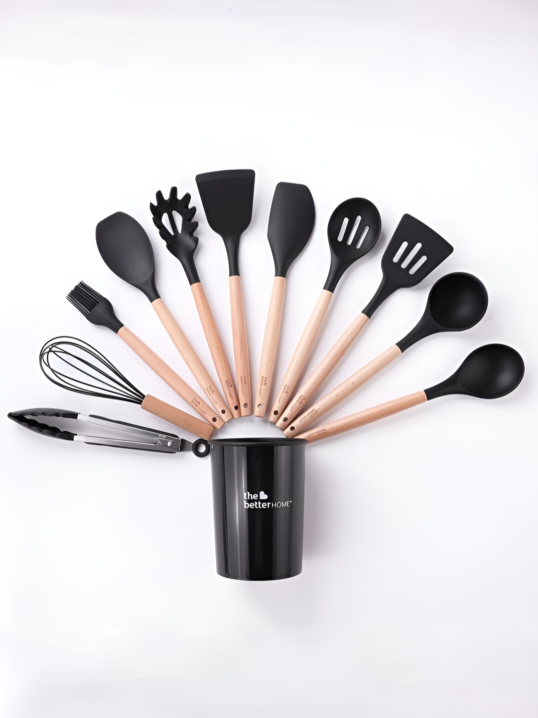

The Better Home Black & Brown 12 Pcs Silicone Spatula Set