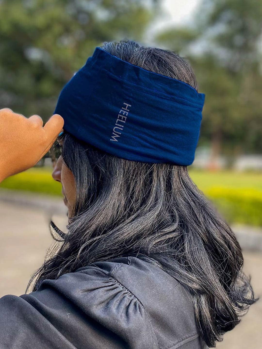 

Heelium Women Bamboo Soft Odour-free & Breathable Multipurpose Bandana, Navy blue