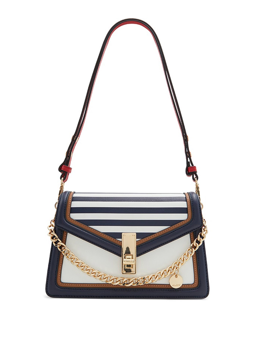 

ALDO Striped Structured Shoulder Bag, White