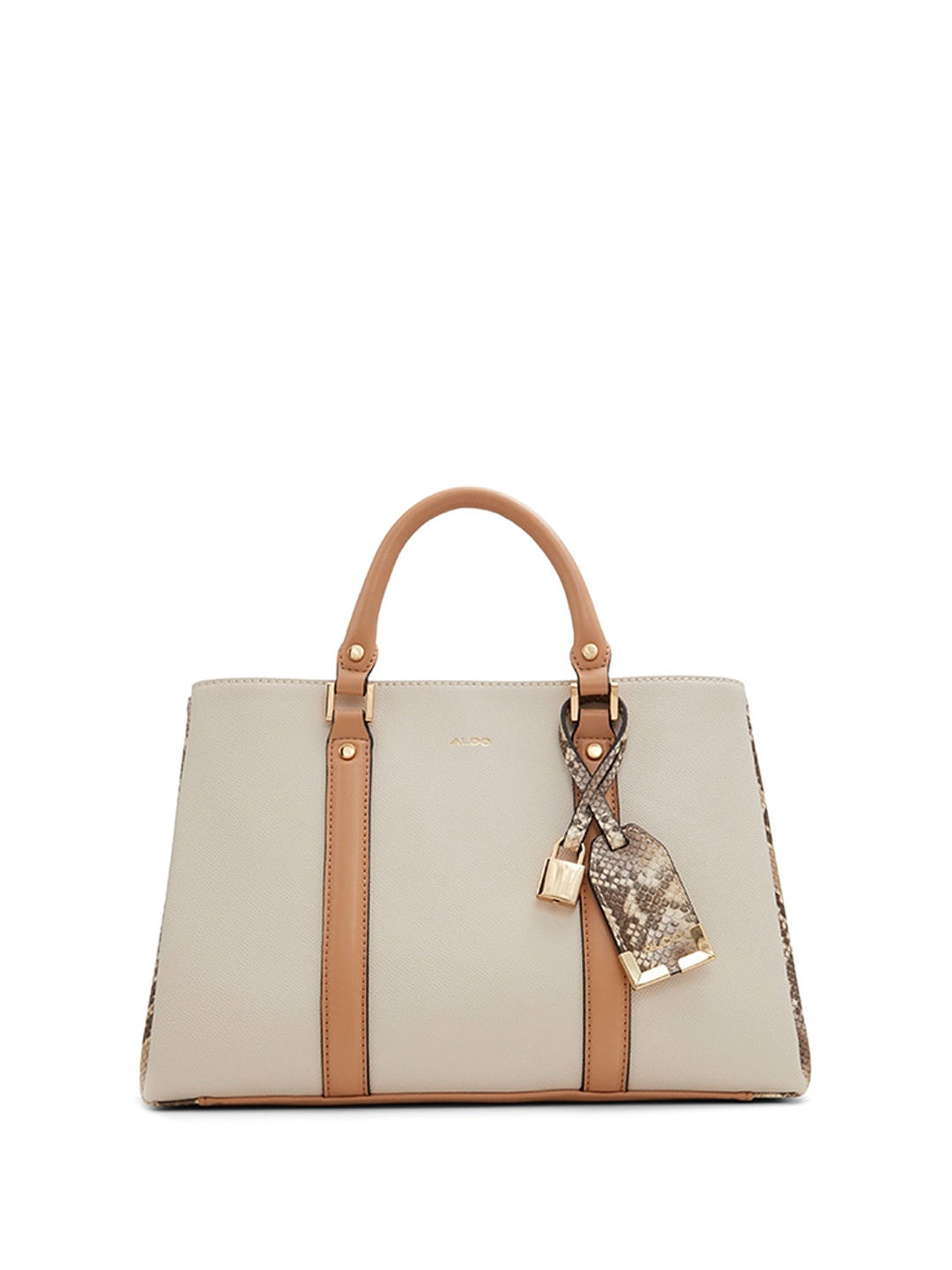 

ALDO Animal Textured Structured Handheld Bag, Beige