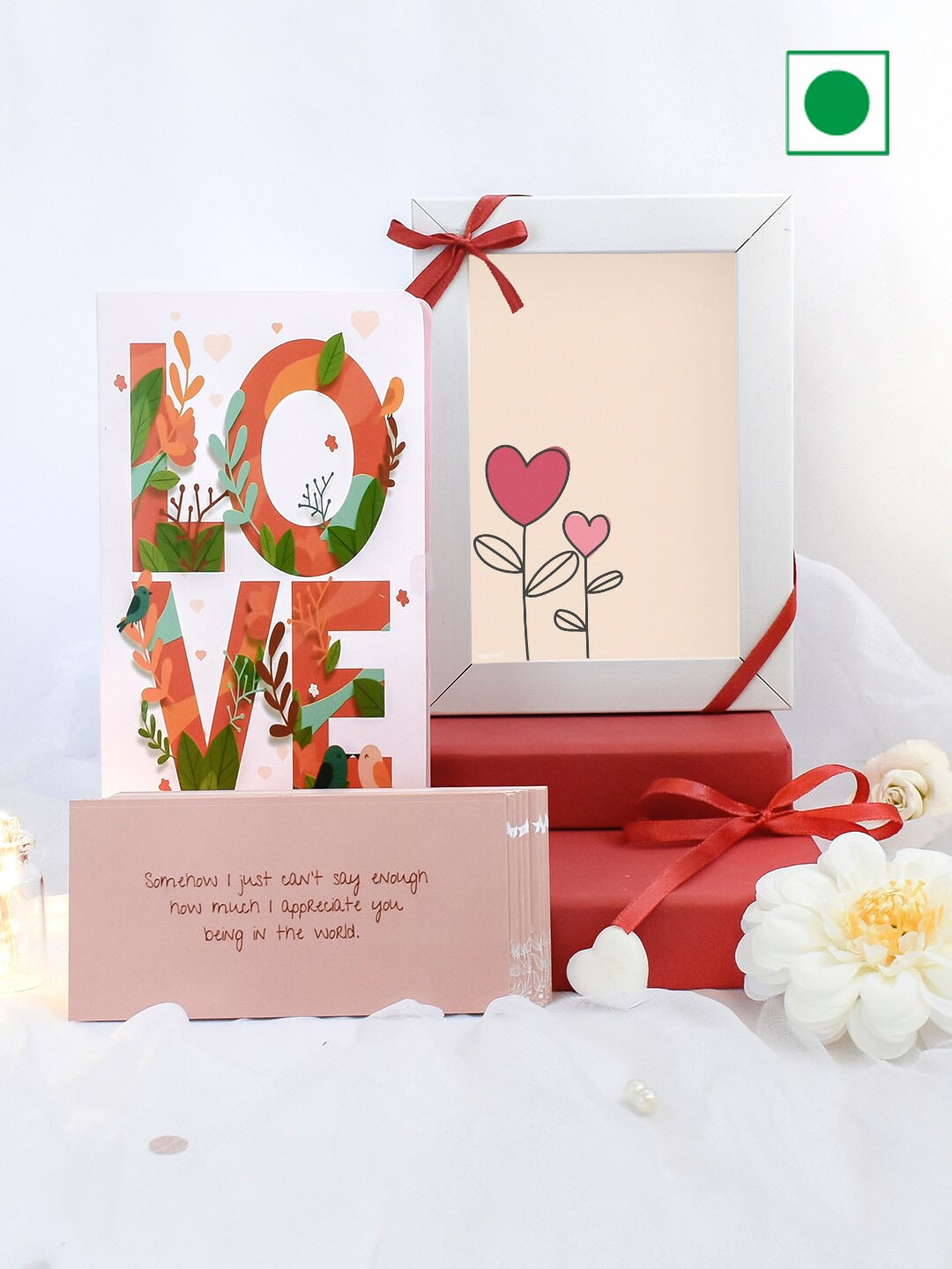 

Gifts By Rashi Red & White Heartfelt Gratitude Home Gift Set