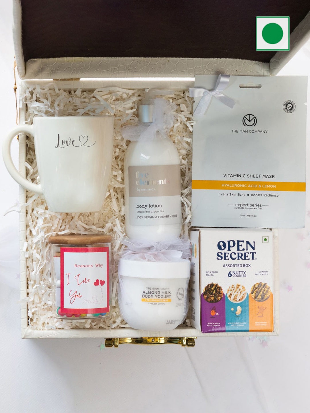 

Gifts By Rashi Men Set of 5 Love in White Romantic Gift Hamper