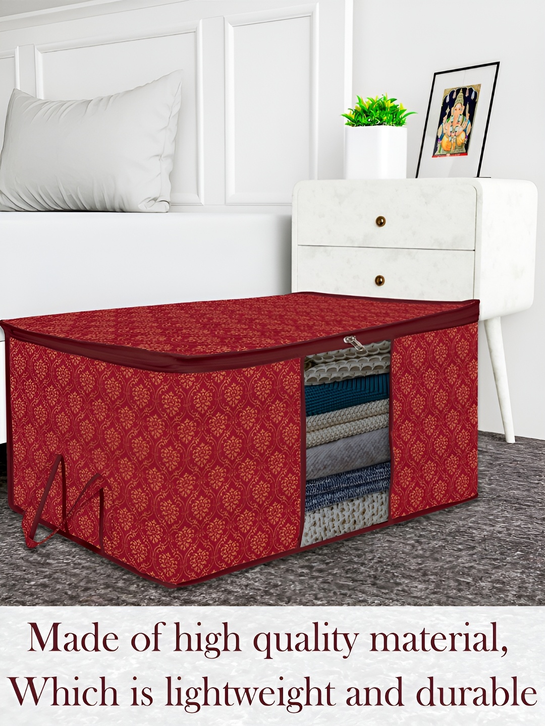

Kuber Industries Maroon 4 Pieces Regular Multi-Utility Organisers