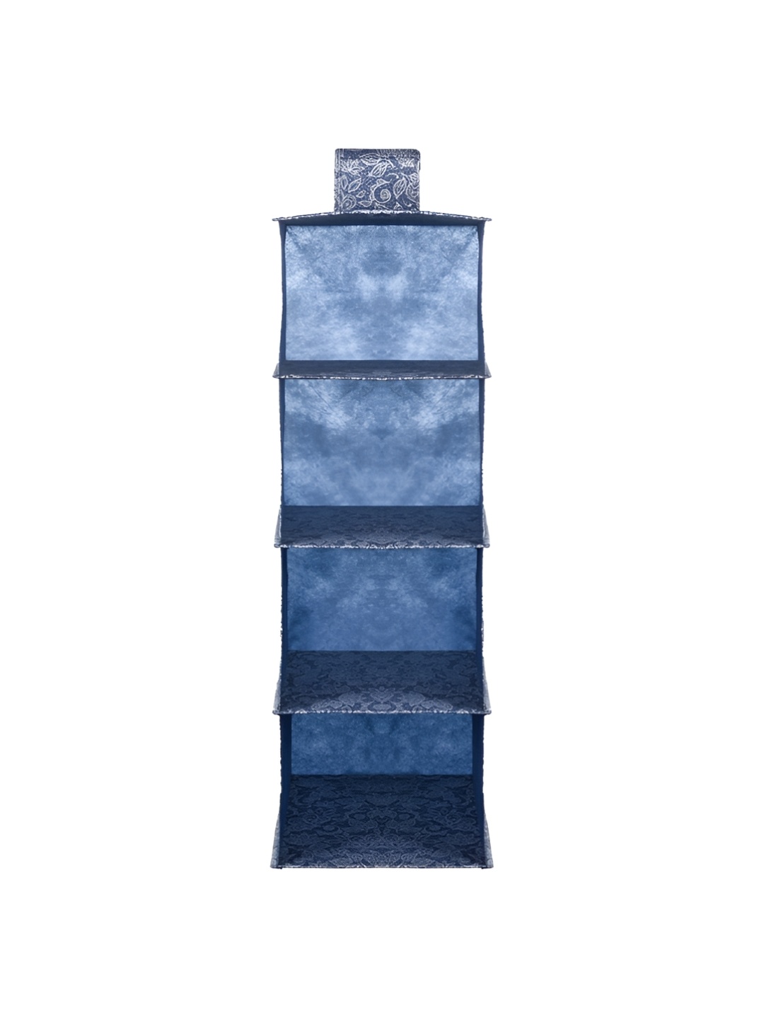 

Kuber Industries Blue 2 Pcs Floral Printed Drawer Shoe Rack Organiser