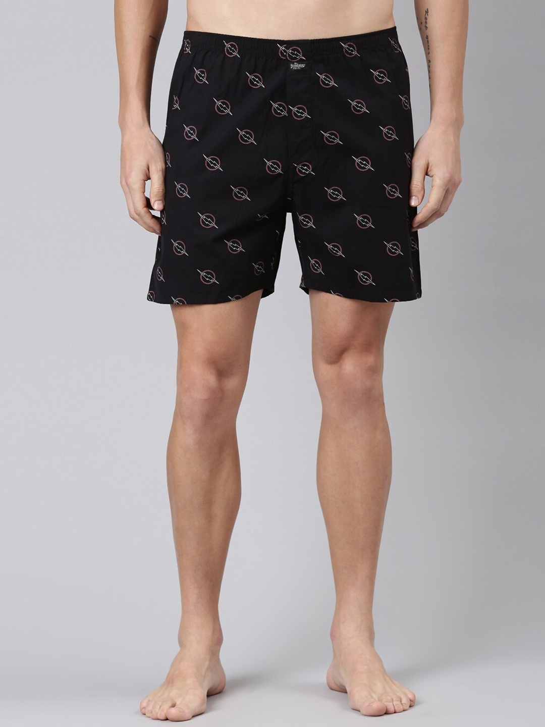 

The Roadster Lifestyle Co. Printed Pure Cotton Boxers RR-BP-MXP25, Black