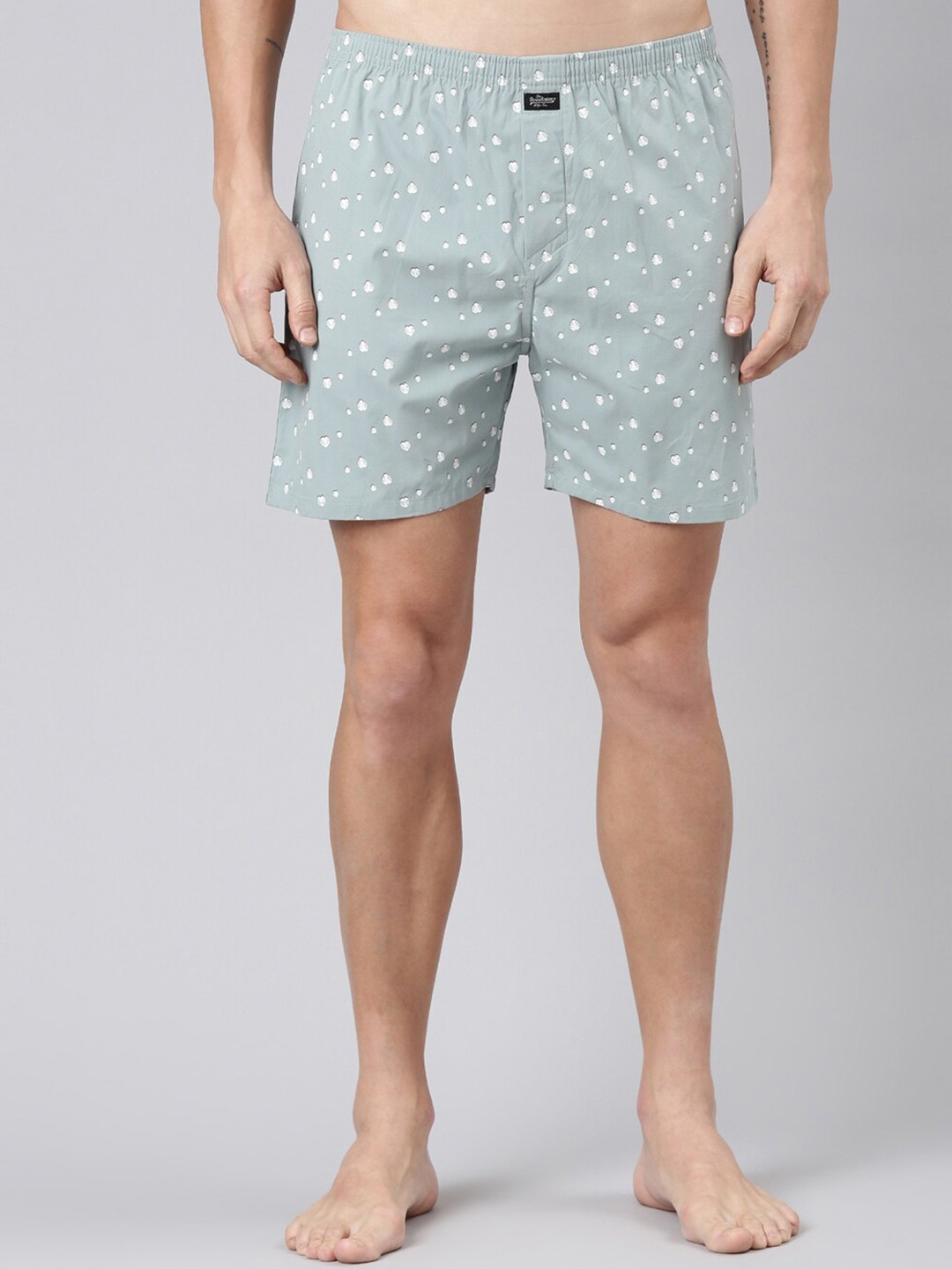 

The Roadster Lifestyle Co Tropical Printed Pure Cotton Boxers RR-BP-MXP32, Grey