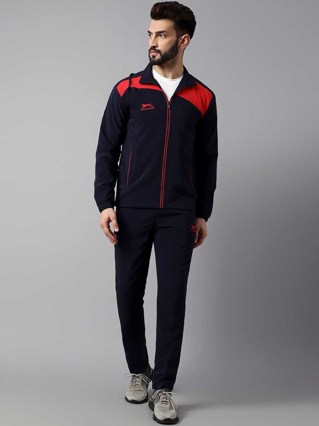 

Shiv Naresh Mock Collar Gym Tracksuit, Black