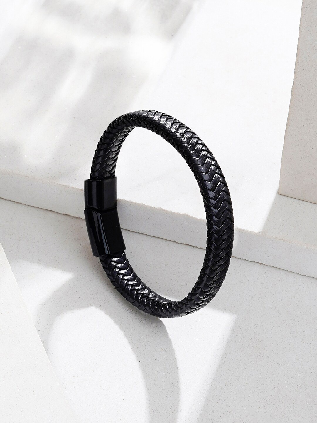 

JOKER & WITCH Men Wraparound Bracelet, Black
