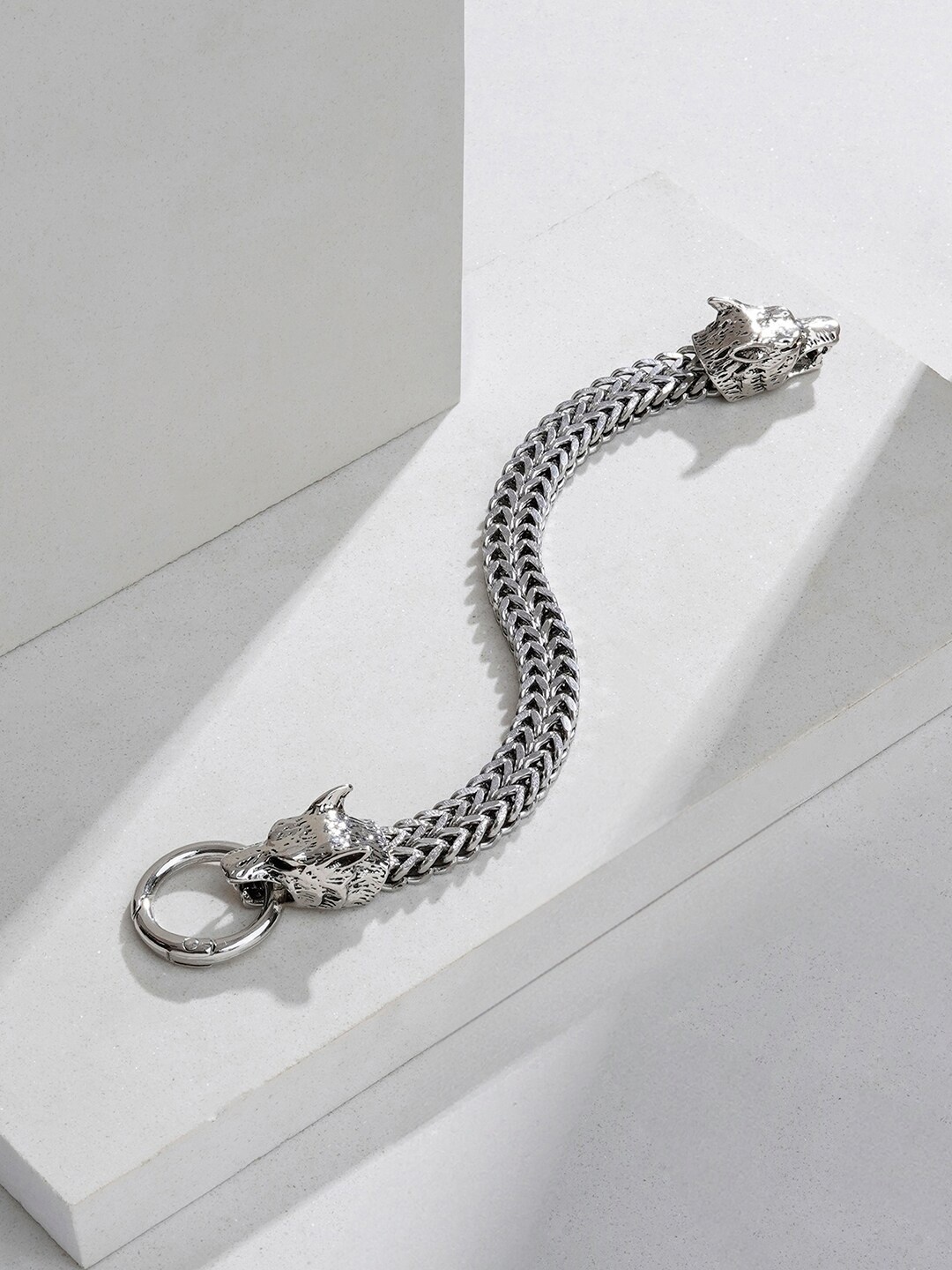

JOKER & WITCH Men Silver-Plated Wraparound Bracelet