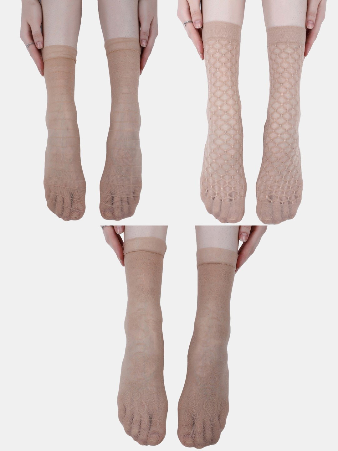 

N2S NEXT2SKIN Women Pack of 3 Above Ankle-Length Socks, Assorted