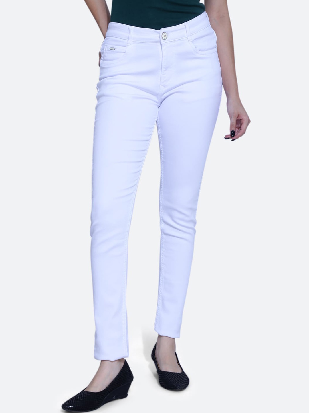 

FCK-3 Women Hottie Clean Look High-Rise Stretchable Jeans, White