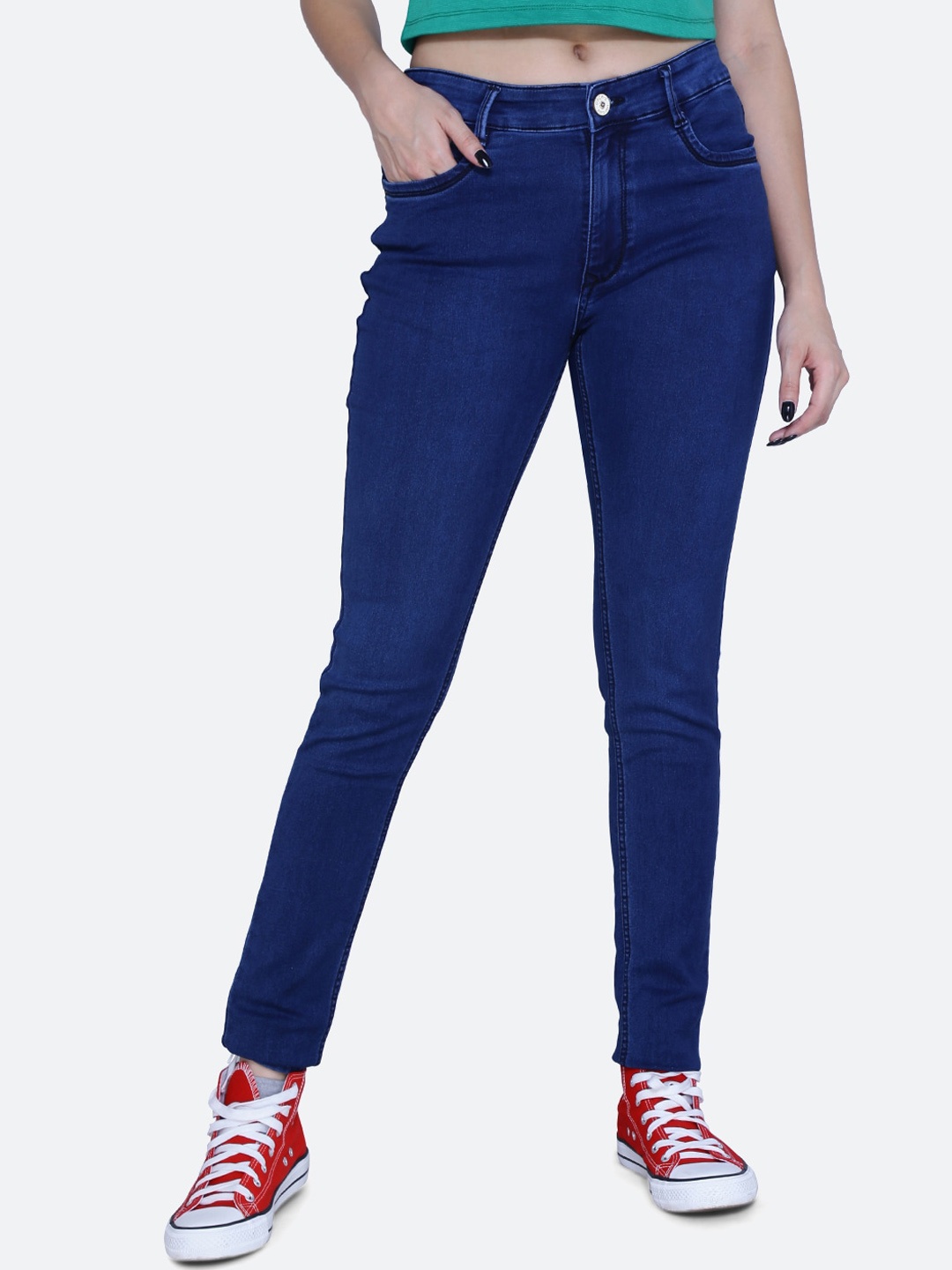 

FCK-3 Women Hottie Clean Look High-Rise Stretchable Jeans, Blue