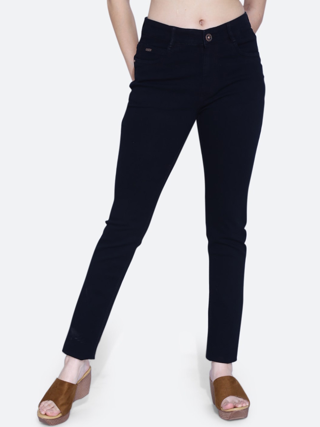 

FCK-3 Women Hottie Clean Look High-Rise Stretchable Jeans, Black