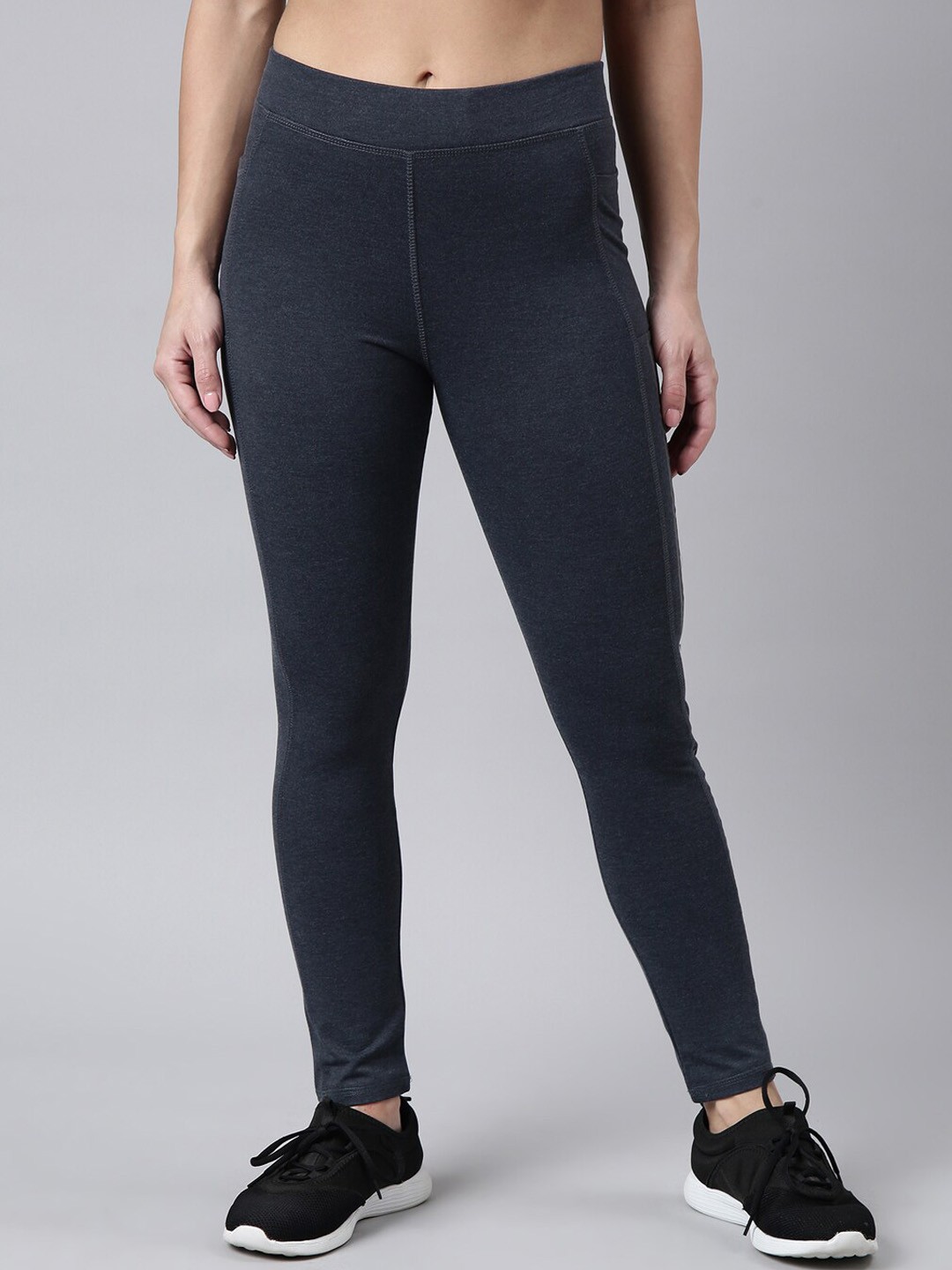 

SHOWOFF Women Slim-Fit Cotton Track Pants, Grey
