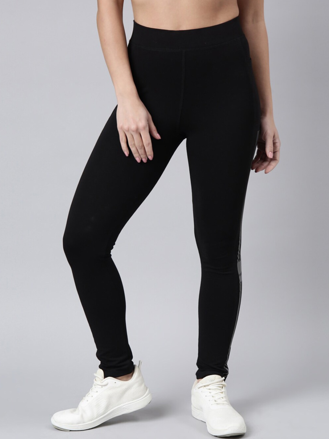 

SHOWOFF Women Slim-Fit Cotton Track Pants, Black