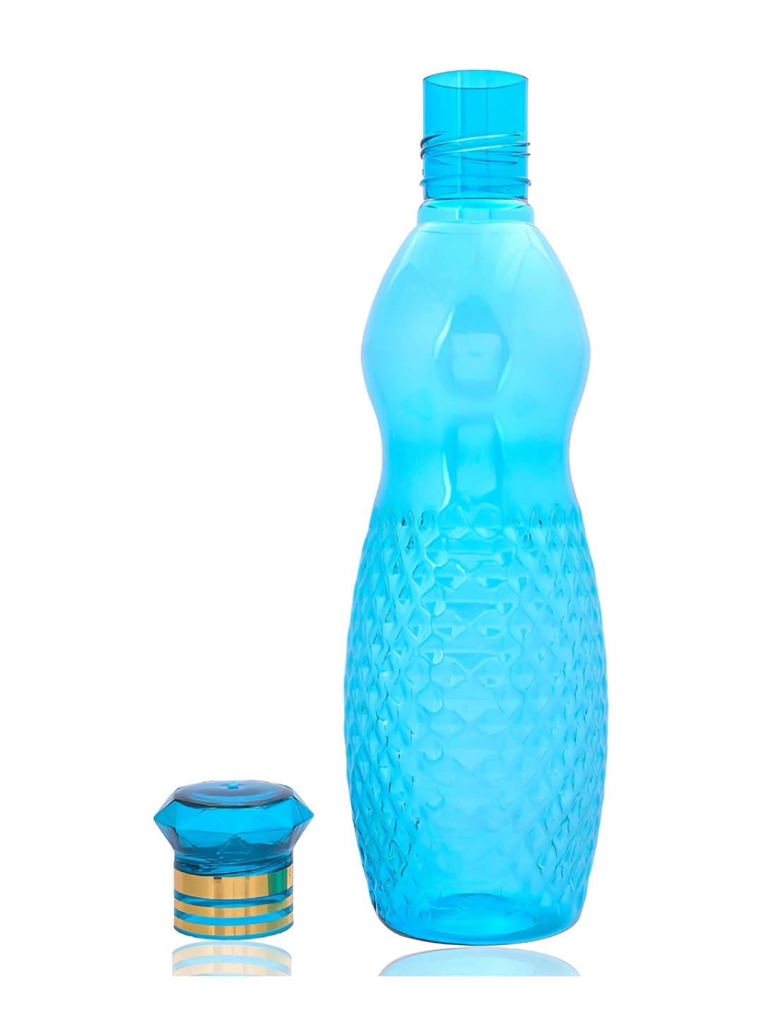 

Kuber Industries Green & Blue 12 Pieces Printed Water Bottle 1Ltr