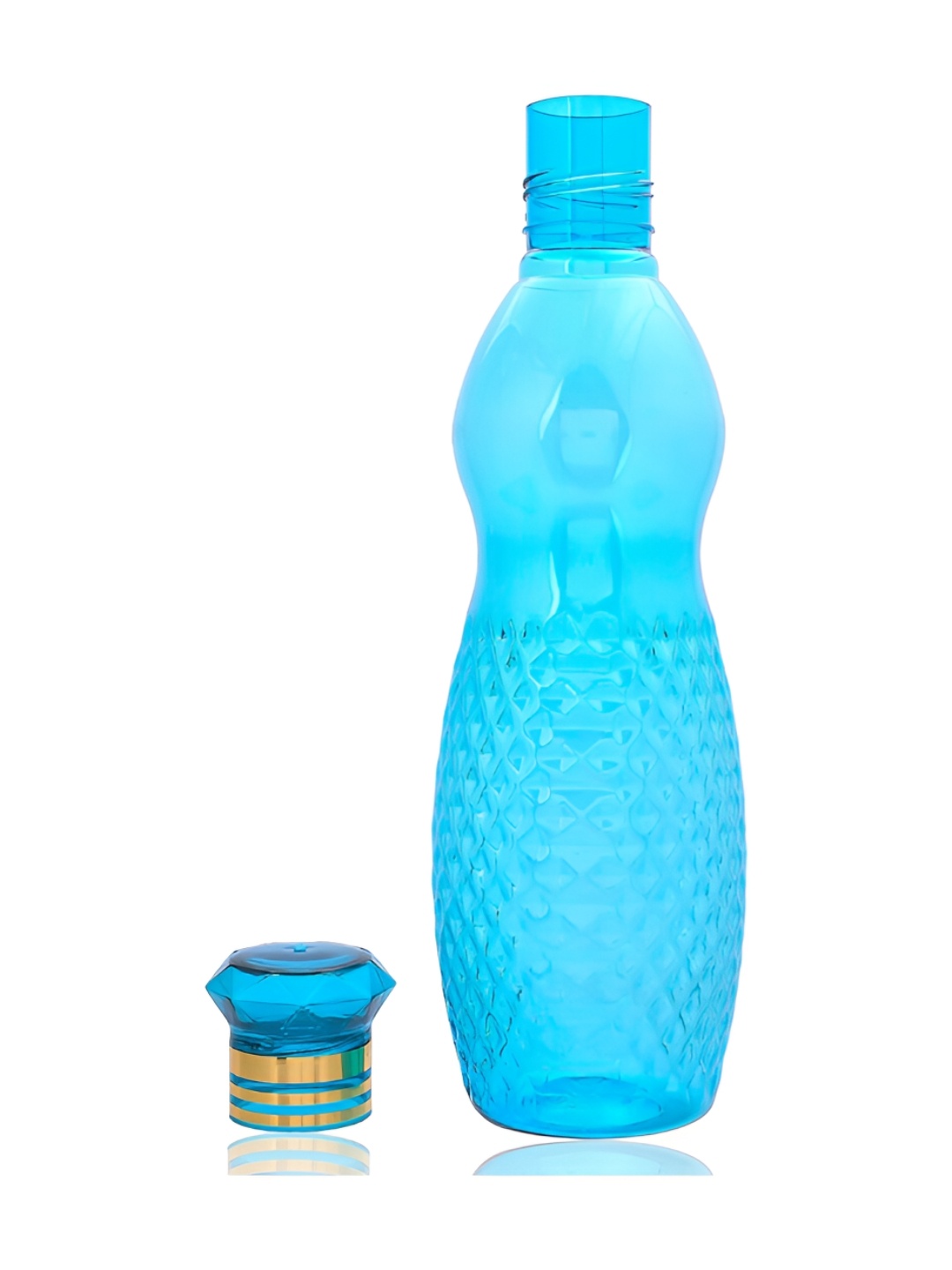 

Kuber Industries Blue & Grey 9 Pieces Water Bottle 1 Ltr