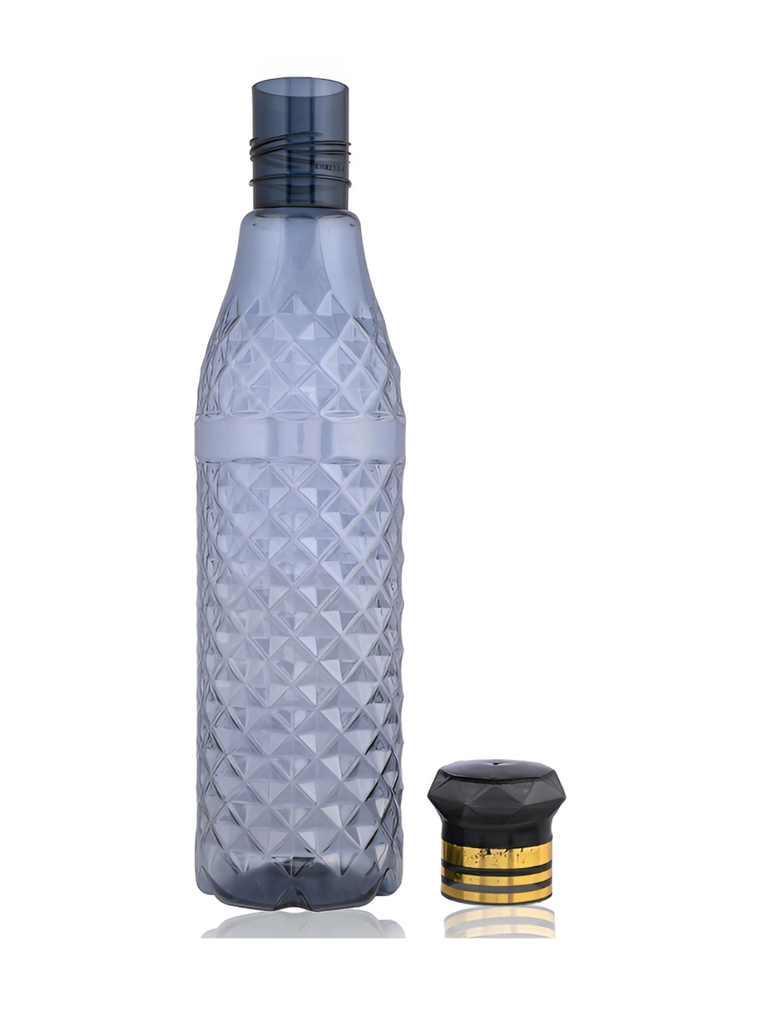 

Kuber Industries Black & Gold-Toned 12 Pcs Textured Water Bottle 1 L Each