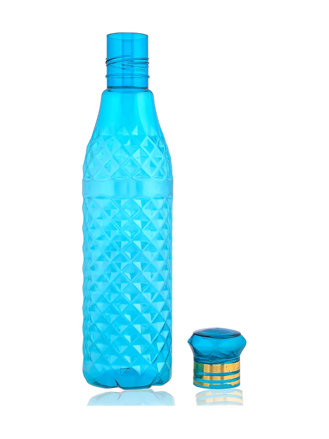 

Kuber Industries Green & Blue 9 Pcs Textured Water Bottle 1 L Each