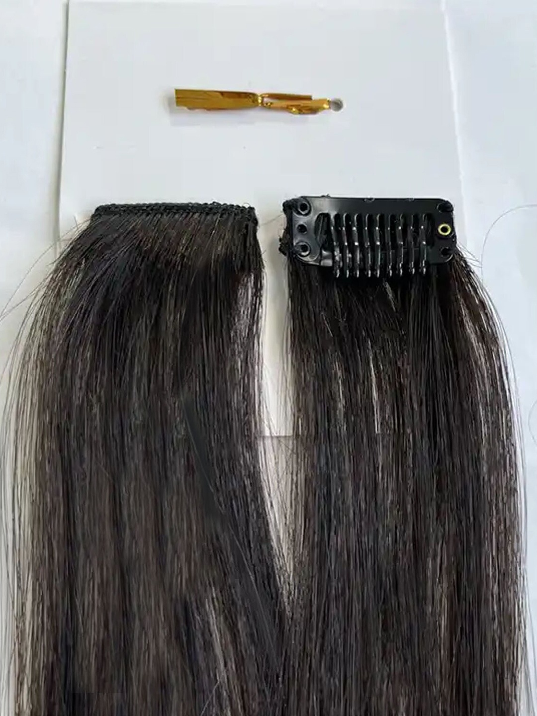 

BAESD 2 Piece Clip-In Straight Hair Extension, Black