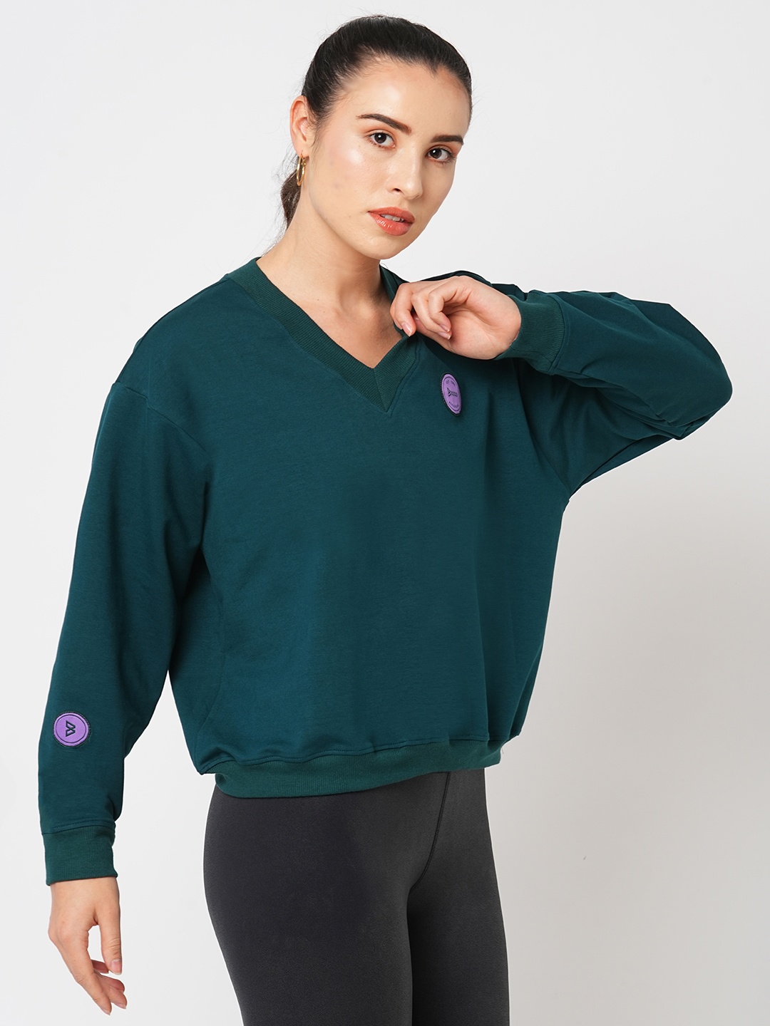 

BODD ACTIVE V-Neck Long Sleeves Sweatshirt, Green