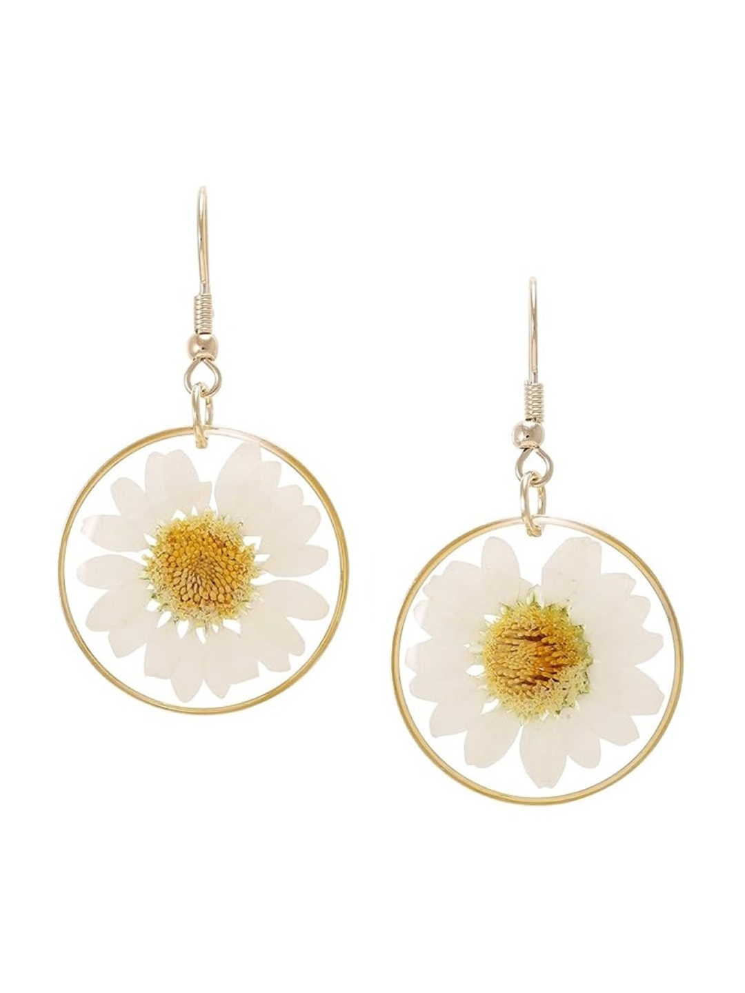 

EL REGALO Floral Drop Earrings, White