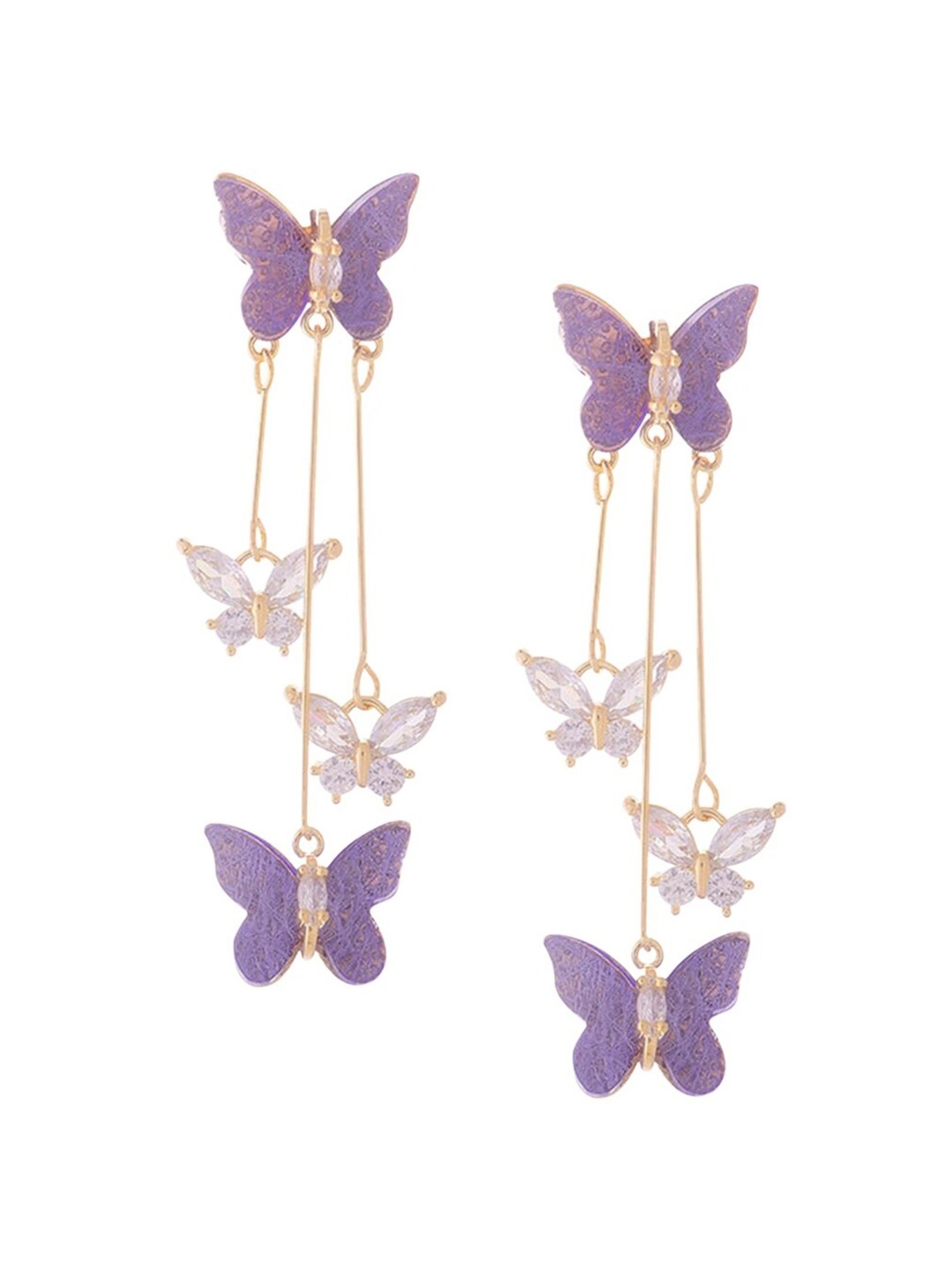 

EL REGALO Contemporary Studs Earrings, Purple