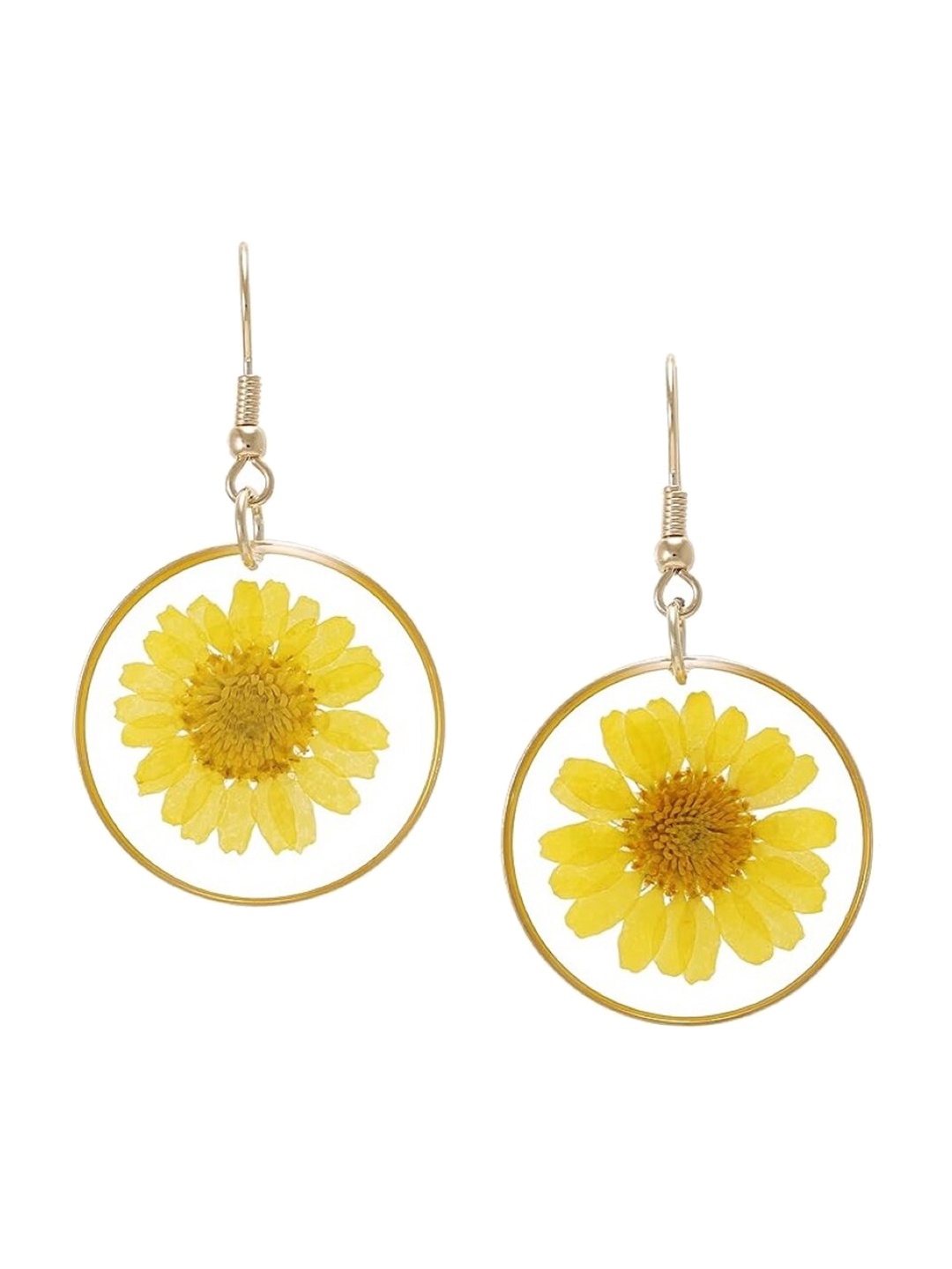 

EL REGALO Floral Drop Earrings, Yellow