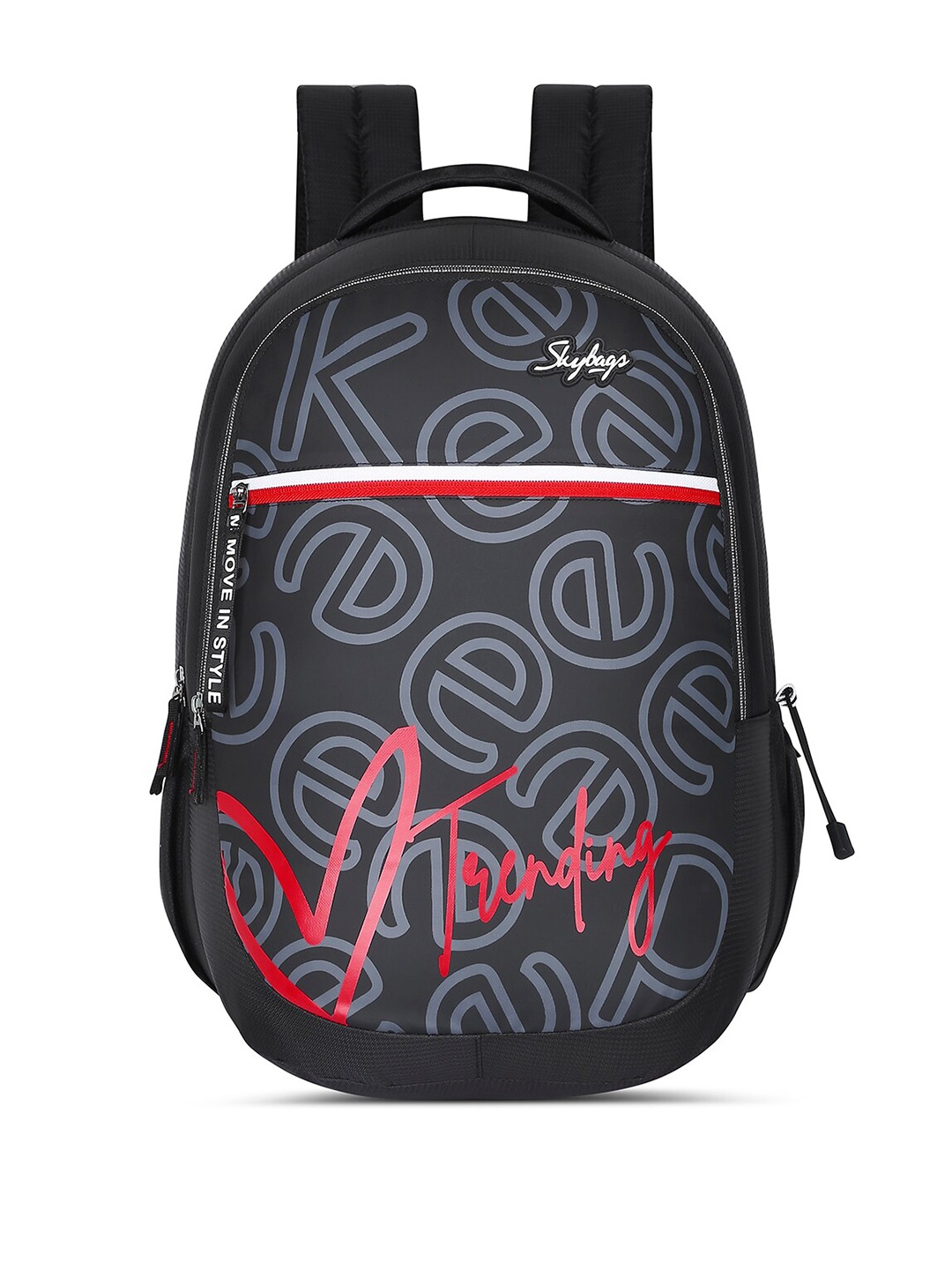 

Skybags Kids Printed Medium Backpack, Black