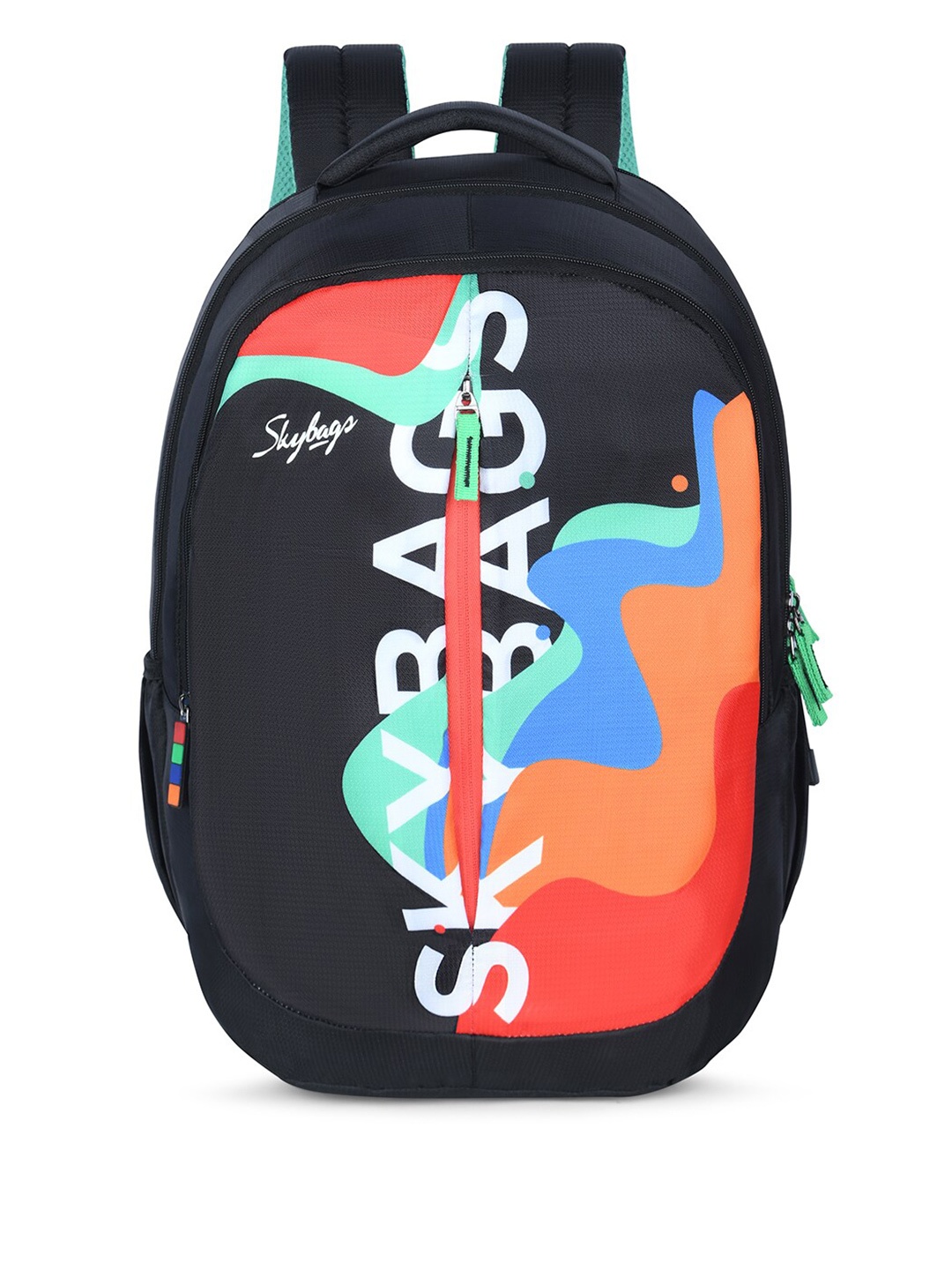 Skybags Kids Brand Logo Padded Backpack, Black