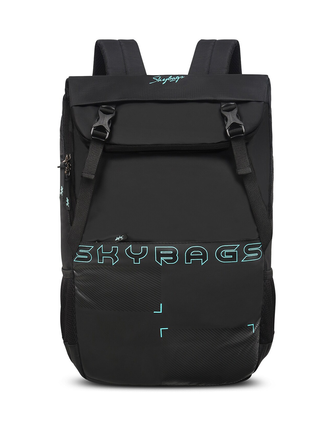 

Skybags XELIUS PLUS Unisex Brand Logo Backpack with Compression Straps, Black