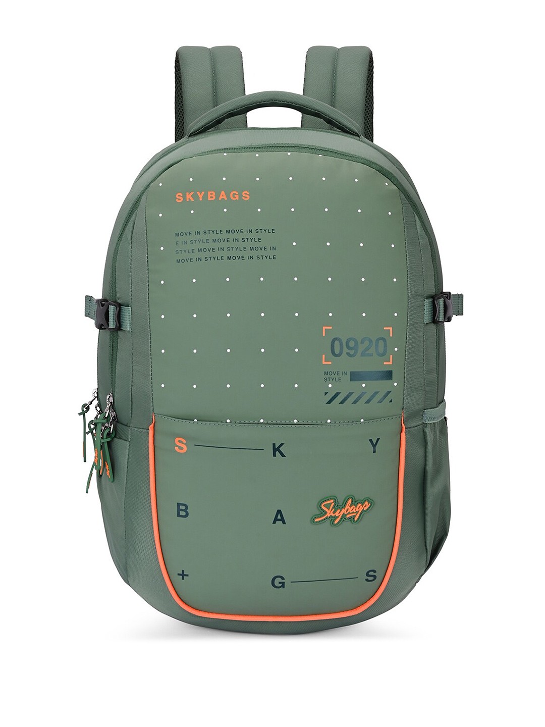 

Skybags Unisex Typography Printed Backpack-Up to 16 inch, Green
