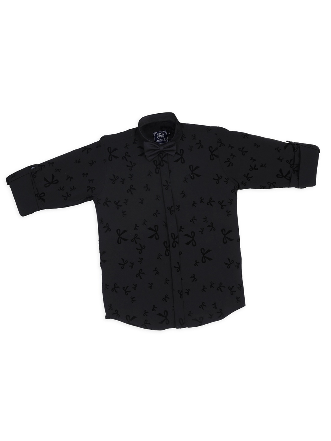 

BAESD Boys Classic Floral Printed Casual Shirt, Black