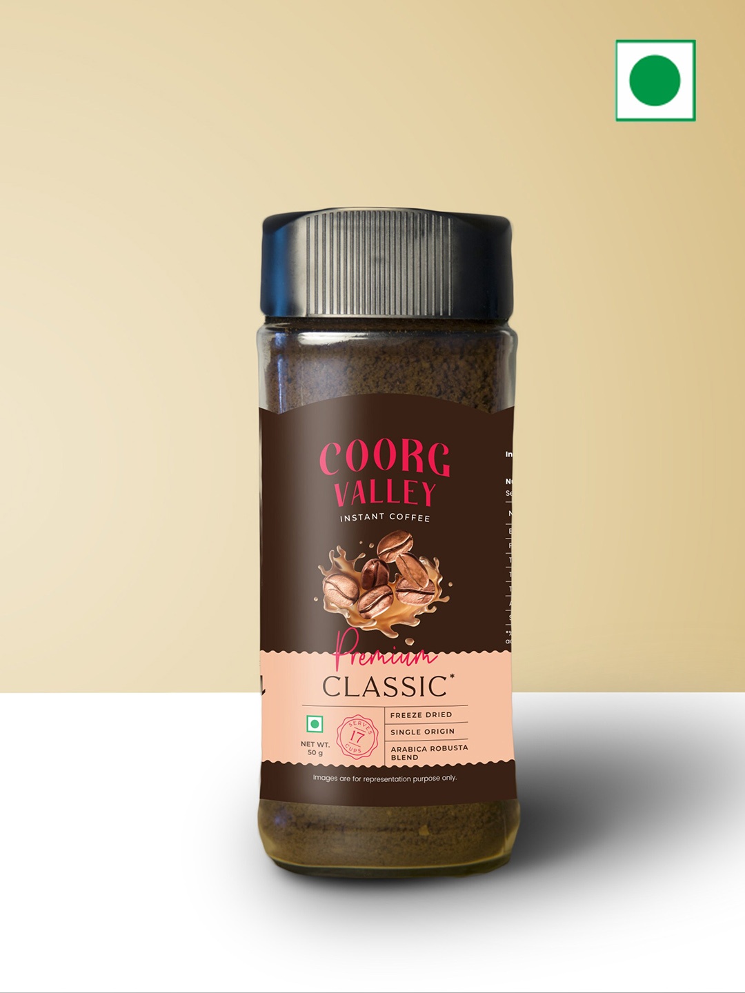 

Coorg Valley Premium Classic Coffee - 50 Gms, Brown