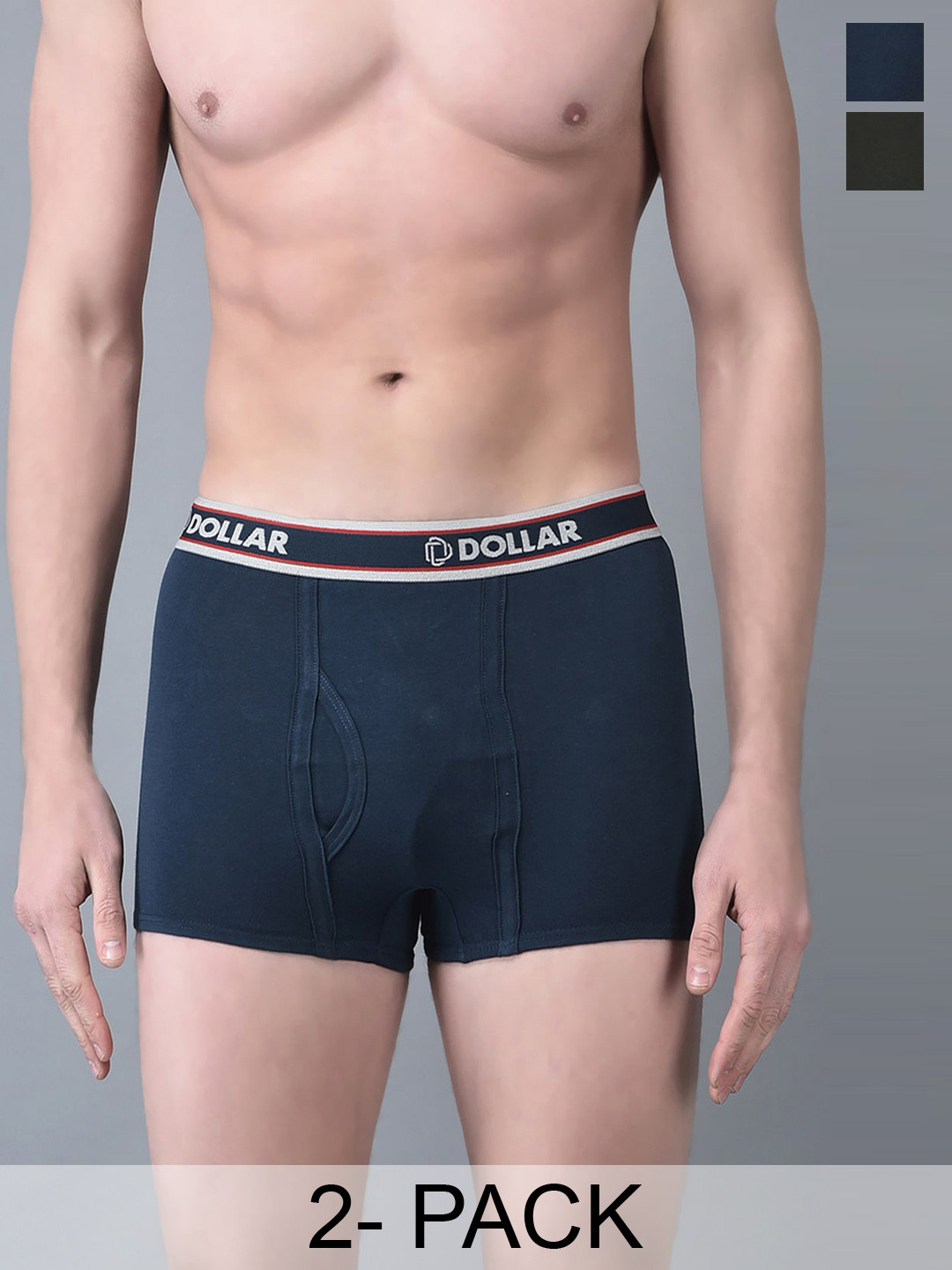 

Dollar Bigboss Pack Of 2 Plush-Backed Waistband Trunk MBTR-01-MINI-PO2-CO4-S24, Assorted
