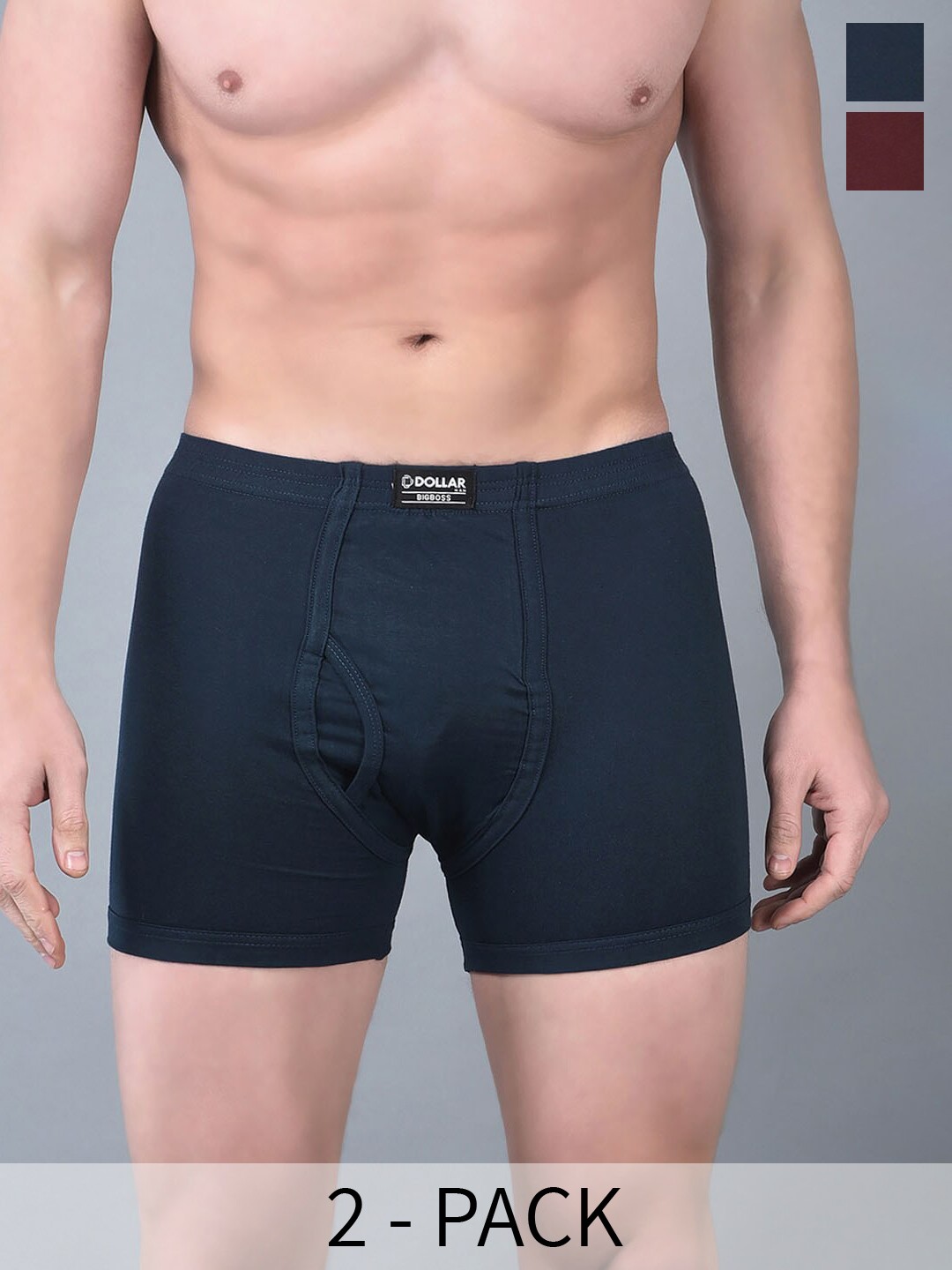 

Dollar Bigboss Pack Of 2 Assorted Cotton Trunks MBTR-02-BOXER-PO2-CO2-S24