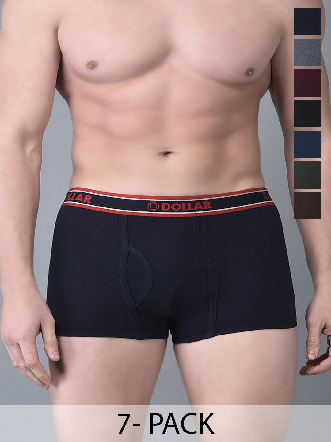 

Dollar Bigboss Pack Of 7 Assorted Combed Cotton Trunks MBTR-01-MINI-PO7-CO2-S24