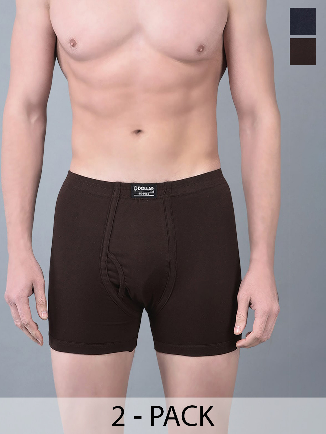 

Dollar Bigboss Pack of 2 Combed Cotton Plush-Backed Waistband Trunks, Assorted