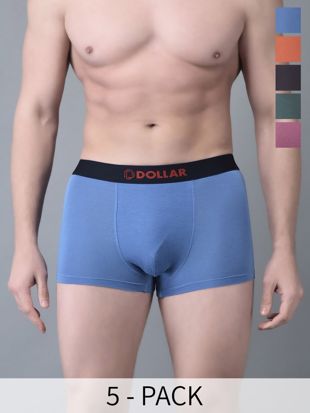 

Dollar Bigboss Men Pack of 5 Micro Modal Trendy Trunk- MBTR-13, Assorted