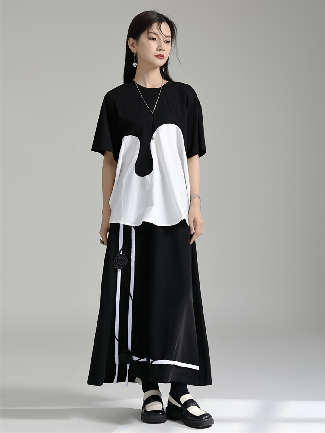 

JC Collection Colourblocked Top, White