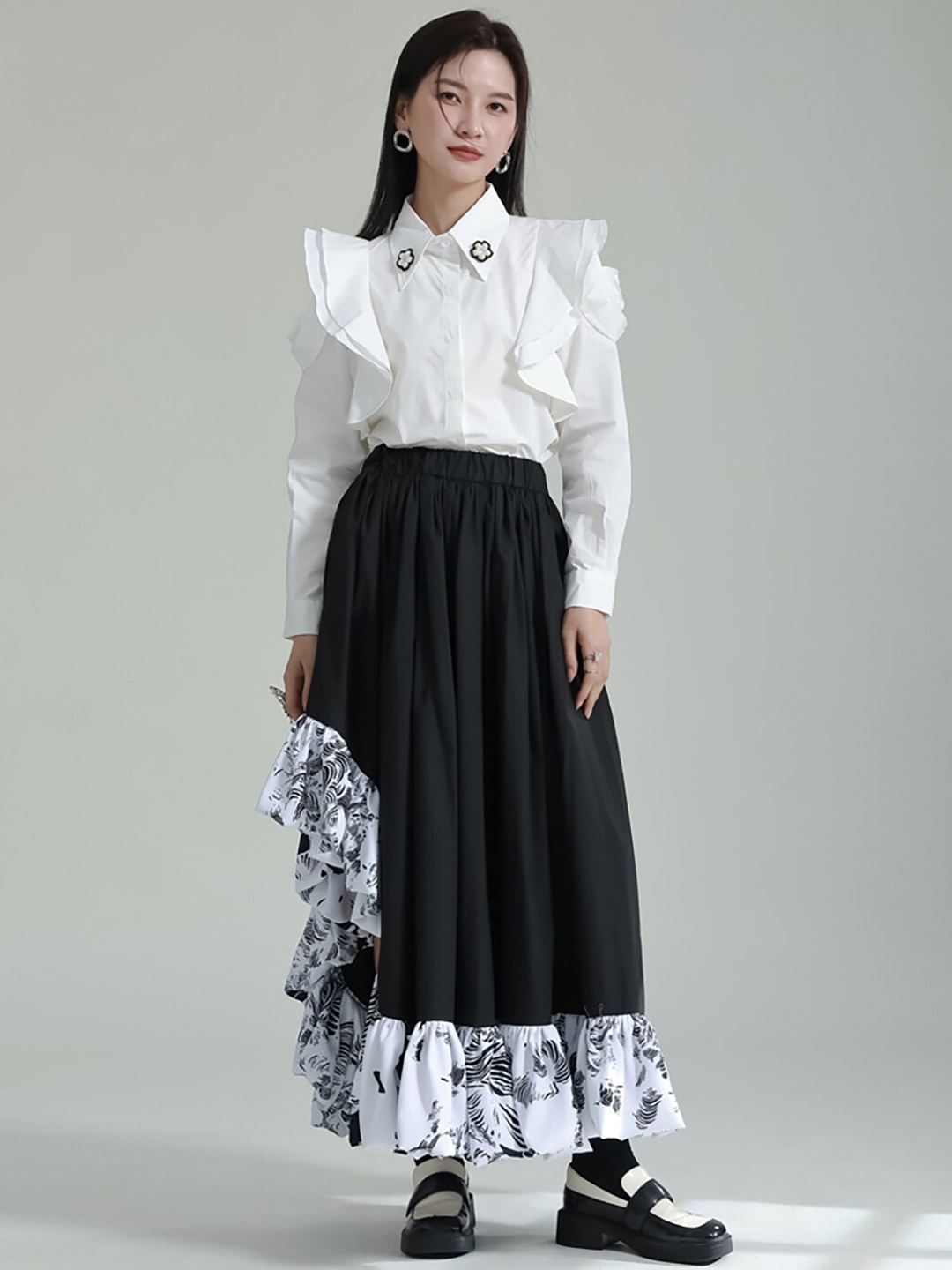 

JC Collection Women Flared A-Line Skirt, Black