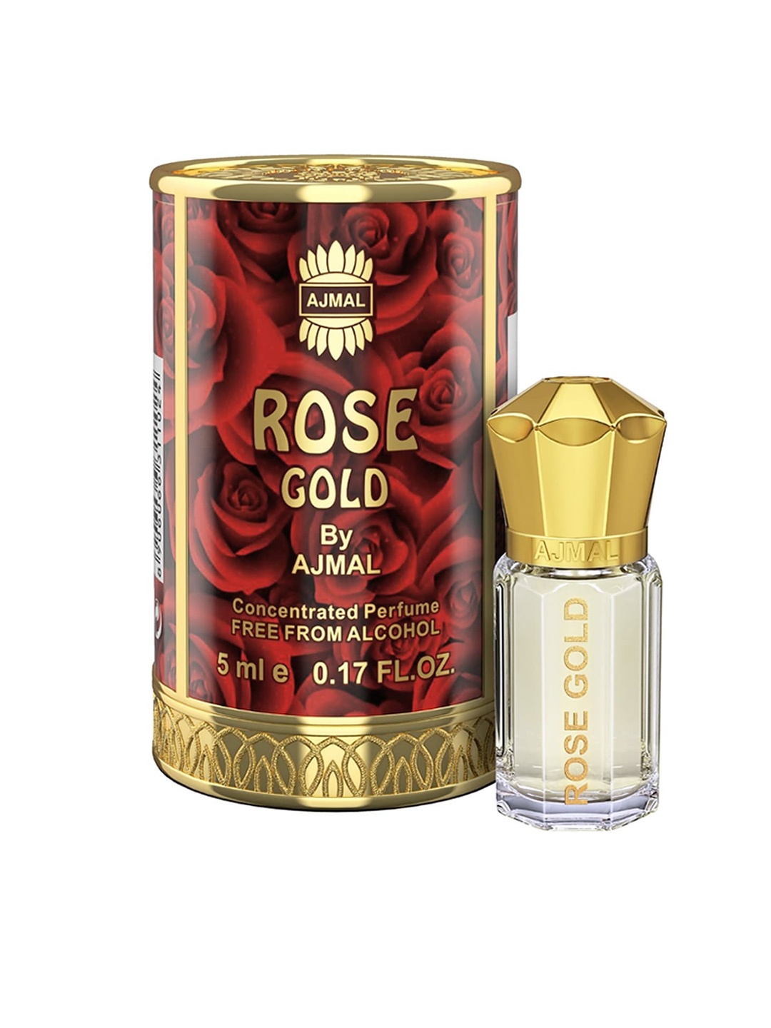 

Ajmal Rose Gold Attar Perfume - 5ml, White