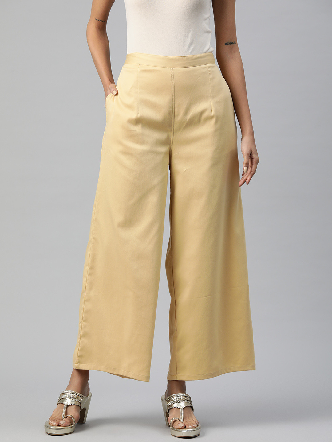 

Readiprint Ethnic Palazzos, Beige